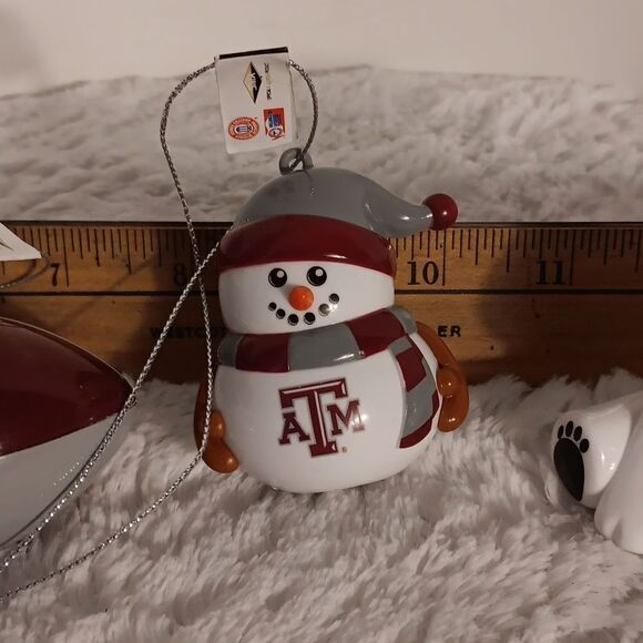 Three Texas A&M Christmas Ornaments - Picture 3 of 6